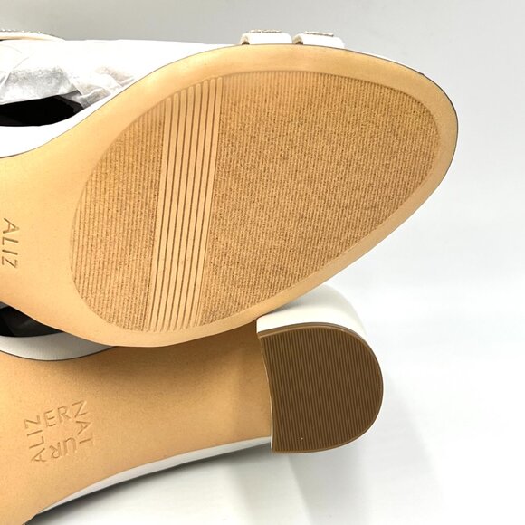 Naturalizer‎ Womens Size 8 Vanessa 2 White Jeweled Dress Sandals Heels Shoes - Picture 10 of 13